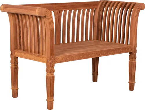 MR.DEKO Gartenbank Newport Teak 120 cm