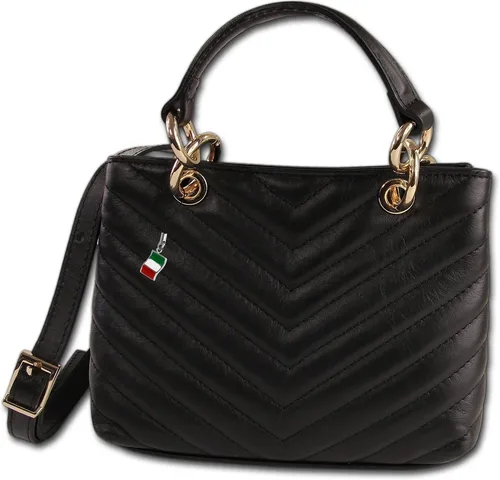FLORENCE Damen Umhängetasche aus echtem Leder - Elegante gesteppte Umhängetasche für Damen aus hochwertigem Kalbsleder. Mit kompakten Maßen von ca. 20 cm bietet sie ausreichend Platz für Essentials und überzeugt durch ihre stilvolle Optik.