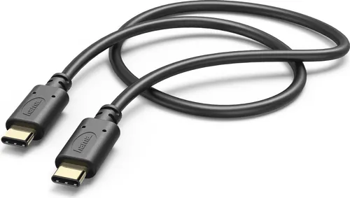 HAMA USB-C Lade- und Datenkabel 1,5 m schwarz - USB-Kabel für schnelle Datenübertragung (bis 480 Mbit/s) und Laden von Geräten mit USB-C-Anschluss. Robuste Stecker und vergoldete Kontakte garantieren hohe Signalqualität und Langlebigkeit.