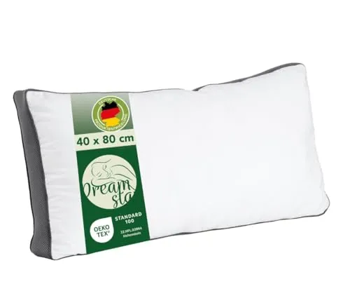 Dreamstar Kopfkissen Wohlfühlkissen 40x80 cm, atmungsaktiv und stützend - Das Dreamstar Wohlfühlkissen sorgt für angenehmen Schlafkomfort. Mit hochwertiger Hohlfaser-Füllung und hypoallergenem Bezug bietet es optimale Unterstützung für alle Liegepositionen. Waschbar bis 60°C, auch als 2er-Set erhältlich.