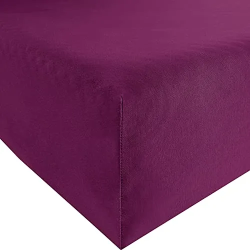 REDBEST Jersey-Stretch Spannbettlaken San Francisco 100% Baumwolle, Beere 180x200 cm - Hochwertiges REDBEST Jersey-Stretch Spannbettlaken für einen perfekten Sitz dank elastischem Rundumgummi. Bügelfrei und geeignet für Matratzen bis 20 cm Höhe. Hergestellt aus 100% Baumwolle, ideal für ein angenehmes Schlafgefühl.