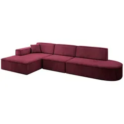 Altdecor Ecksofa, Bordeaux, Textil, 4-Sitzer, 327x165 cm, Wohnzimmer, Sofas & Couches, Wohnlandschaften, Ecksofas