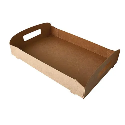 Tragetabletts, Pappe pure 4,5 cm x 35 cm x 24 cm braun 100% Fair 10