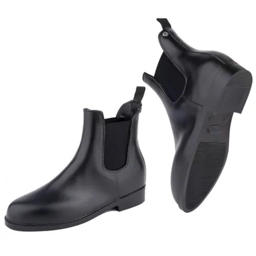 ELT WALDHAUSEN ELT Jodhpurstiefelette Chelsea Reitstiefel schwarz 38 - Wanderschuhe, ideal für Reiter, bequemes Design aus 100% PVC für optimale Flexibilität und Langlebigkeit