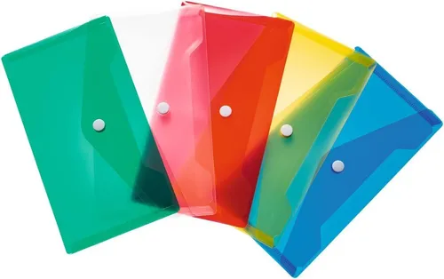 HERMA Dokumententasche PP DIN lang farbig sortiert 5 Stück