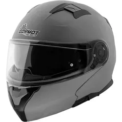 Germot GM 970 Klapphelm, grau matt, M (57/58) - Motorrad-Headsets mit Einhandbedienung, sicher und komfortabel für Stadt- und Tourenfahrten. Integrierte Sonnenblende und kratzfestes Visier sorgen für besten Fahrspaß!