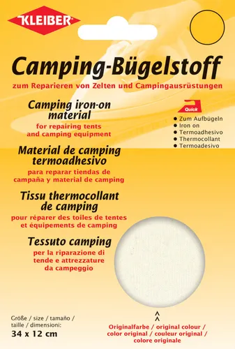 KLEIBER Quick-Camping-Bügelstoff 340 x 120 mm rohweiß