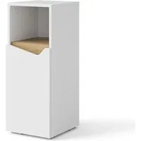 Vicco Midischrank Marelle, Weiß/Artisan-Eiche - Stilvoller Midischrank aus stabiler Spanplatte, mit 1 Scharniertür und offenem Fach. Ideal zur Aufbewahrung in Bad oder Flur, bringt Ordnung und modernes Design in Ihr Zuhause.