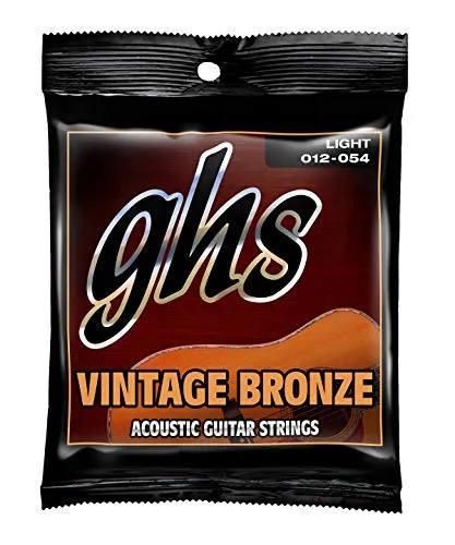 GHS Vintage Bronze - VN-L - Acoustic Guitar String Set, Light, .012-.054
