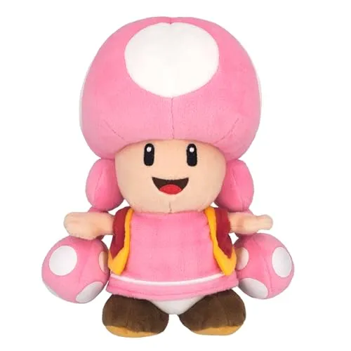 SUPER MARIO - Toadette Plüschfigur 20cm - Plüschfigur von Toadette aus dem SUPER MARIO Universum, 20cm groß, ideal für Sammler und Fans der beliebten Videospielreihe.