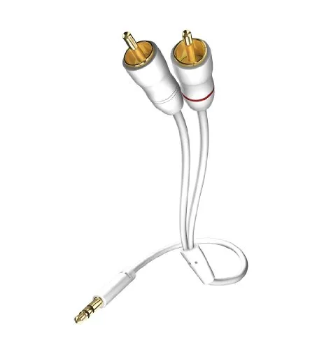 inakustik 003100005 Star Klinkenadapter - 3,5mm Klinke -> 2 x RCA, ideal für den Anschluss von Smartphones und Tablets an HiFi-Verstärker, made in Germany