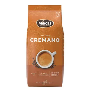 MINGES Caffe Cremano Kaffeebohnen 1,0 kg - kräftig und würzig - Kaffee mit exquisiter Geschmacksfülle und delikater Crema, ideal für Kaffeevollautomaten. Genießen Sie besten Kaffeegenuss mit dieser edlen Mischung!