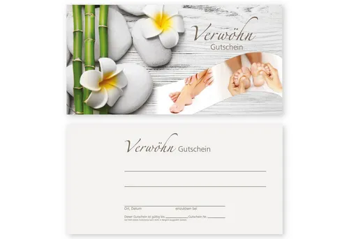 cosmeticPlus Geschenkkarte für Fußpflege – 50 Gutscheine - Praktische Geschenkkarten für Fußpfleger und Podologen. Ideal für Kundenbindung und als Geschenk. 50 Karten im Karton für eine ansprechende Präsentation.