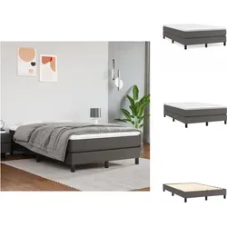 vidaXL Boxspringbett Grau 120x200 cm Kunstleder von vidaXL