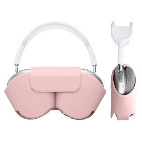 kwmobile Hülle für Apple AirPods Max - Altrosa Tasche mit Sleep Mode - Audio-Zubehör: Stylische, weiche Hülle aus robustem Polyester, die deine AirPods Max schützt und in den Sleep Mode versetzt. Perfekte Passform mit präzisen Cut-Outs und sicherem Druckknopf.
