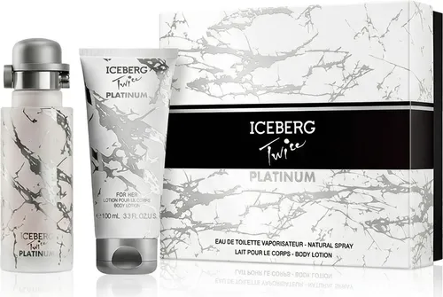 Iceberg Twice Platinum Geschenkset 1 St. - Eau de Toilette für Damen, verlängert das Dufterlebnis mit parfümierter Bodylotion für ein sinnliches Pflegeerlebnis.