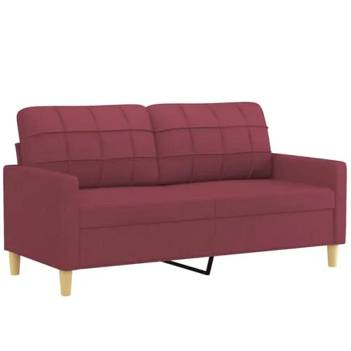 vidaXL 2-Sitzer Sofa, Weinrot Polstersofa für Wohnzimmer