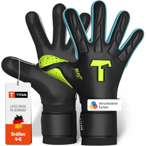 T1TAN Torwarthandschuhe Kinder Beast Junior, Größe 4-6, 5-10 Jahre