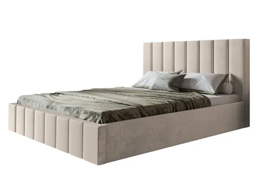 Alpi-Möbel Polsterbett mit Kopfteil TOLEDO SLIM - 200x160 cm, Beige