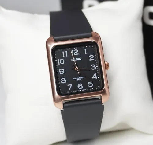 Casio MTP-B175-5B Rosa Gold Ton Aluminium Analog Damen Uhr in rosegold von CASIO