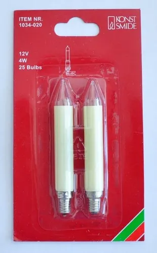 Konstsmide Ersatzbirne klar 12 V 4 W 2 Stück  Lichterketten von Konstsmide