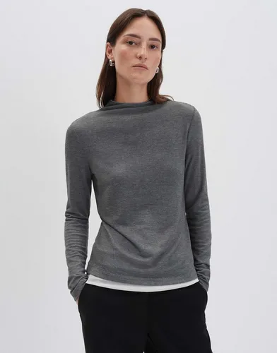 someday Longsleeve KARINN SOFT aus nachhaltigem Viskose Mix schmale Passform, figurbetont geschnitten