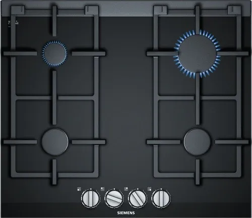 Siemens iQ700 ER6A6PB70D Gaskochfeld 60 cm - Kochfeld mit stepFlame Technology für präzise Flammenkontrolle in 9 Stufen. Hitzebeständig und leicht zu reinigen dank der modernen Glaskeramik-Oberfläche. Ideal für anspruchsvolle Köche.