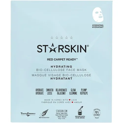 StarSkin Hydrating Face Mask Bio-Cellulose - Sonstige Gesichtspflegeartikel mit feuchtigkeitsspendendem Kokosnusssaft, ideal zur Erfrischung und Glättung trockener Haut bei müden Gesichtern.