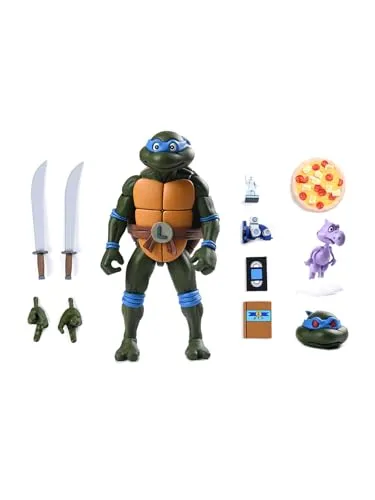 NECA 54352 0 - Leonardo Cartoon-Actionfigur 18 cm, detailgetreu und ideal für Sammler und Fans