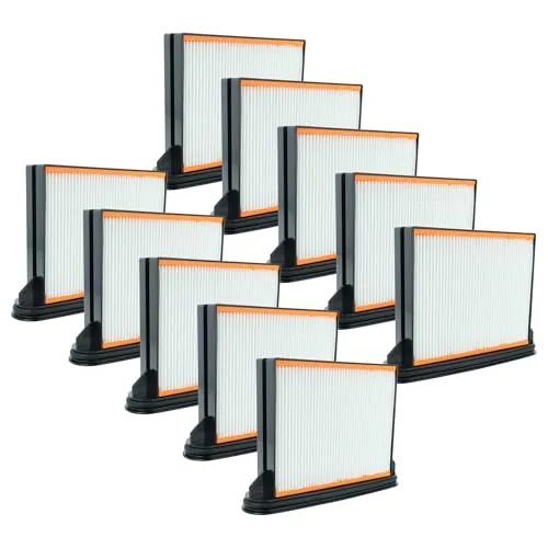 vhbw 10x Staubsaugerfilter kompatibel mit Mafel S50M, S50, S35M, S25M, S25L, S25 Staubsauger - HEPA-Faltenfilter-Nassfilter Schwarz Grau Weiß