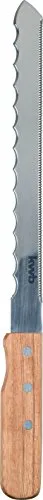 KWB Dämmstoffmesser (rostfreie Doppelschneideklinge, 270mm, Wellenschliff Und Sägeschliff, Griff In Echtholz), 270 Mm