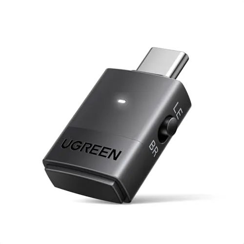 Produktbild UGREEN LE Audio Bluetooth 6.0 Adapter LC 3 Audio Auracast Transmitter mit aptX Low Latency, Multifunktionaler Dual-Modes Wireless Bluetooth Dongle für PC, Mac, PS5, Spielekonsolen