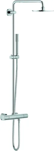 Grohe Duschsystem 210 RAINSHOWER mit Thermostatbatterie für die Wandmontage 450 mm Duscharm chrom