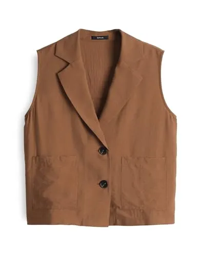 OPUS Damen Weste | Weste WILESSA Regular Key-Piece für individuelle Looks golden oak, 42