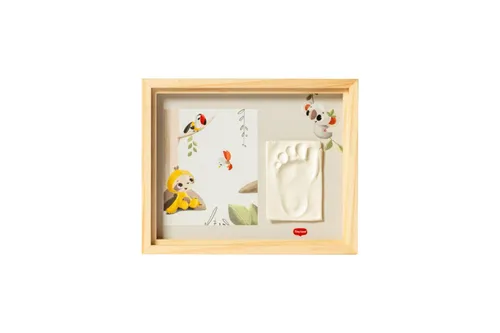 Tiny Love Bilderrahmen für Baby Hand- und Fußabdruck - Bilderrahmen für Baby- & Kleinkinderzimmer, All-in-One-Set für bleibende Erinnerungen mit dermatologisch getesteter Modelliermasse – ideal als Geschenk zur Babyparty.