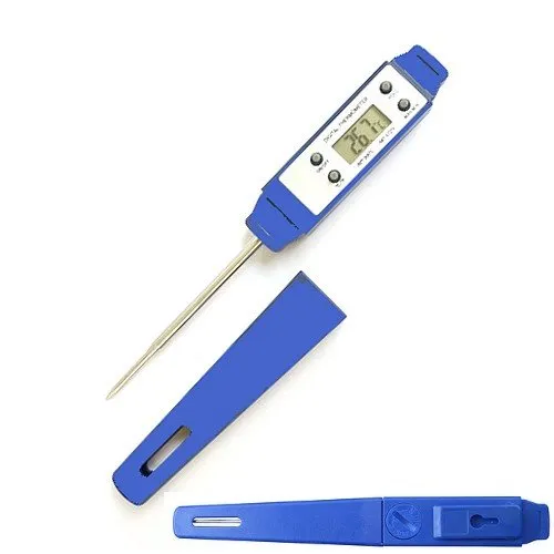 Vielseitiges digitales Bratenthermometer, Fleisch-, Grill-, Back-, Koch-, Flüssigkeits-, Labor-Thermometer E-9C großer Messbereich