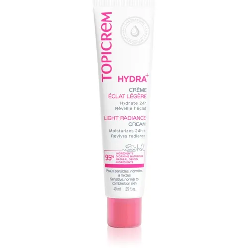 Topicrem Hydra+ Light Radiance Cream leichte feuchtigkeitsspendende Tagescreme für normale und gemischt empfindliche Haut 40 ml