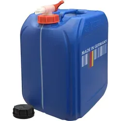 L Wasserkanister Kanister Plastikkanister Campingkanister mit AFT-Hahn blau Lebensmittelecht BPA-Frei Gefahrgut geeignet  Germany - Blau 20