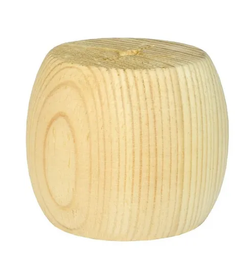 Prima-Online Tierbett Möbelfüße Holz Schrank Möbelbeine Massivholz Kiefer Sofafüße Rund 5 cm