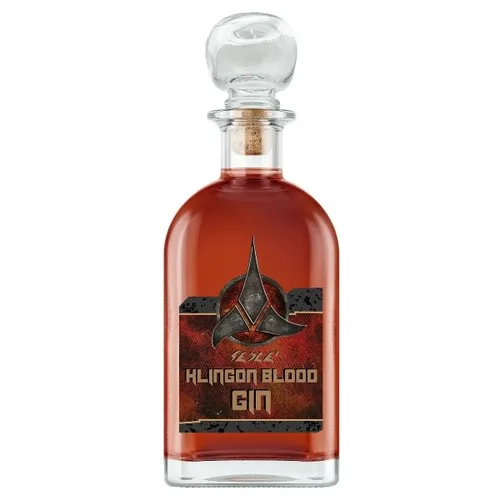 Gin V-SINNE Schwarzwald Star Trek Klingon Blood 40% Vol. - Exklusiver Gin mit 40% Vol., inspiriert von Star Trek, perfekt für Sci-Fi-Fans und Genießer außergewöhnlicher Spirituosen.