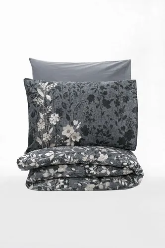 Ranforce Super King Bettwäsche Set - 100% Baumwolle - Hochwertiges Bettwäsche Set aus 100% Baumwolle, anthrazit, 260 x 220 cm, pflegeleicht und maschinenwaschbar bei 30 °C für angenehmen Schlafkomfort.