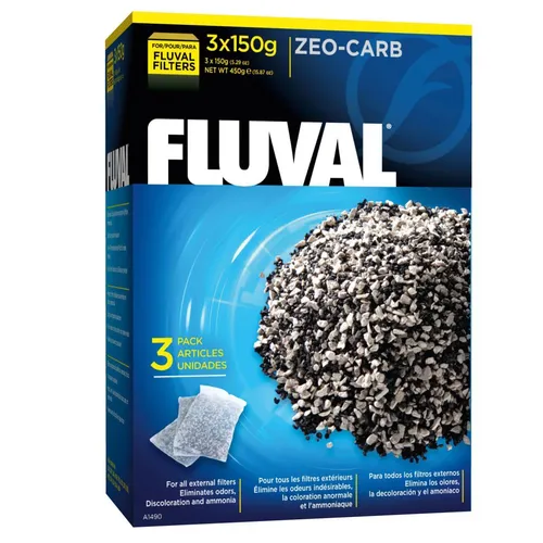 Fluval Zeo-Carb Filtermaterial, Kombi Filtermedium Aktivkohle 1 Packung A1490