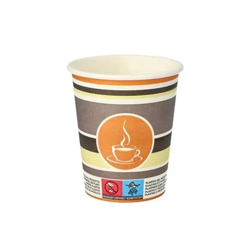 Trinkbecher Pappe To-Go 0,2 l – 1000 Stück, FSC®-zertifiziert - Thermobehälter für Gastronomie und Catering, ideal für heiße Getränke bis 90 °C. Nachhaltig und umweltfreundlich, perfekt für Take-Away-Getränke. Inhalt: 1000 Stück.