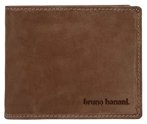 bruno banani kleine Geldbörse im Querformat aus Echt Leder für Herren - Elegantes Portemonnaie aus 100% Rindleder mit RFID-Schutz, 8 Kartenfächern und kompaktem Design – ideal für stilbewusste Herren.