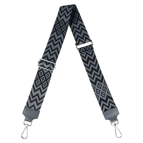 MIRROSI Schulterriemen Made in Italy aus Echtleder Schultergurt für Tasche zum Wechseln 5cm Breit Bohemian Style Längenverstellbar