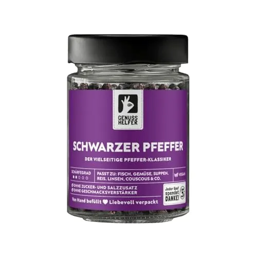 Bremer Gewürzhandel schwarzer Pfeffer, ganz, 90g im Glas