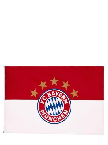 FC Bayern München Hissfahne 180 x 120 cm - Sportfan Fahnen für draußen, offizielle FC Bayern München Hissfahne mit gedrucktem Logo in Rot-Weiß, ideal für echte Fans und besondere Anlässe.