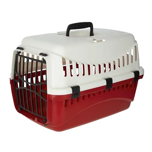 Kerbl 81348 Transportbox Expedion für Haustiere - Praktische Transportbox aus leichtem, stabilem Kunststoff, ideal für Hunde, Katzen und Kleintiere bis 10 kg. Mit Tragegriff, Sicherheitsgurtbefestigung und optimaler Belüftung für einen komfortablen Transport.