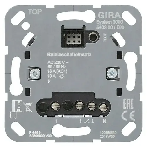 1St. Gira 540900 S3000 Nebenstelleneinsatz 3-Draht