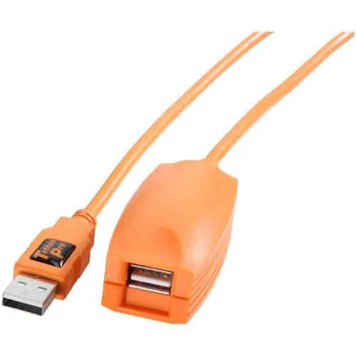 Tether Tools TetherPro USB 2.0 Active Extension 5m orange CU1917 - USB 2.0 aktive Verlängerungskabel, ideal für professionelle Fotografie, sorgt für stabile Verbindung über lange Distanzen.